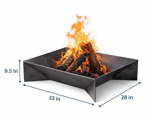 Weld-It- Yourself Modern Steel Fire Pit 33" X 28", 1/8" Welded Steel,